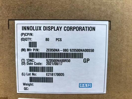 Harga yang bagus Monitor LCD Innolux 5 Inci ZE050NA-08G dengan Piksel 640*480 159PPI dan Konektor 50PIN untuk Interkom Video on line