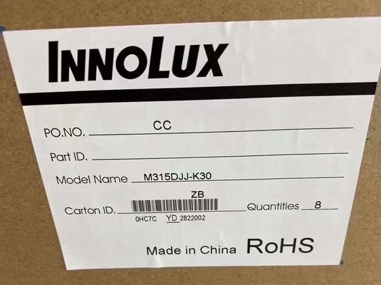 Innolux 31,5inch Desktop Monitor M315DJJ-K30 Laptop Lcd Screen 3840x2160Pixels 139PPI 51PIN 12V Pasokan Tegangan