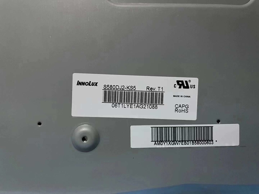 Innolux 58Inch Layar LCD Besar S580DJ2-KS5 3840*2160pixel 76PPI 1,07 Miliar Warna 56P