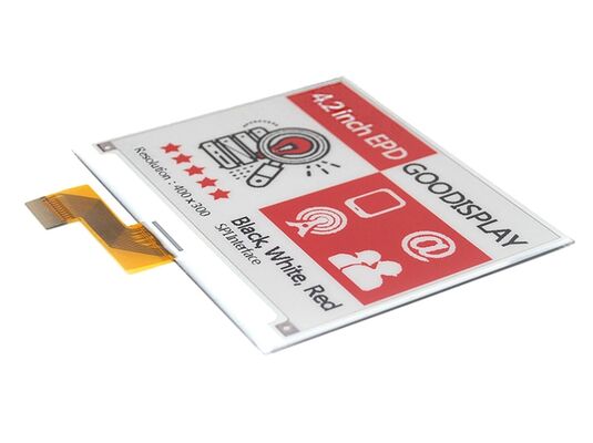 Harga yang bagus 4.2 inci 3-Warna E Ink Display dengan Refresh Cepat 10s dan Pembaruan Parsial untuk Label Rak Elektronik on line