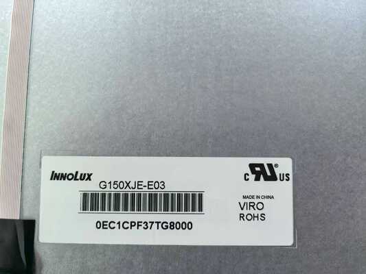 Harga yang bagus Innolux 15Inch Industrial LCD Display Panel G150XJE-E03 dengan 1024*768 Pixel 450 cd/m2 Kecerahan dan 70K Jam Hidup on line