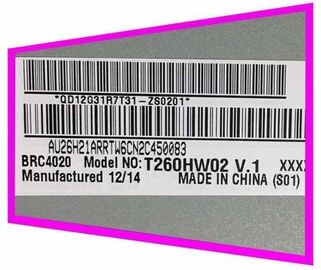 T260HW02 V1 Industrial LCD Display 26 Inch Ukuran 1920 * 1080 piksel Resolusi