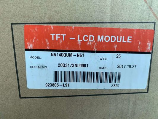 Harga yang bagus BOE NV140QUM-N61 14 Inch LCD Display dengan 3840x2160 UHD Resolution 400cd Brightness dan 40 Pin Connector on line